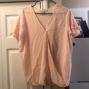 Stripped pink and white Michael kors dress shirt